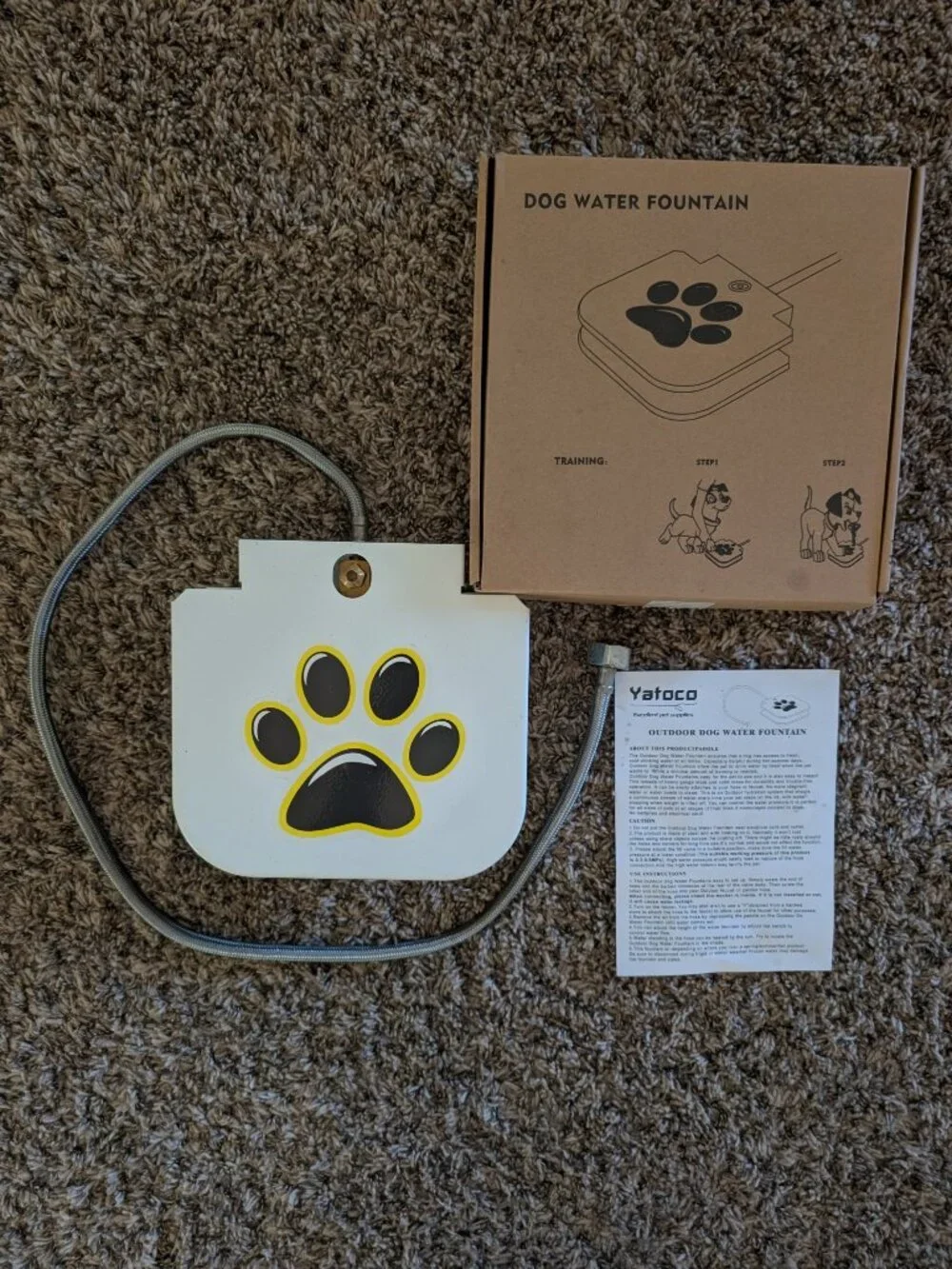 Yatoco Dog Water Fountain Outside Toy Summer Heat Step On Activity Play
